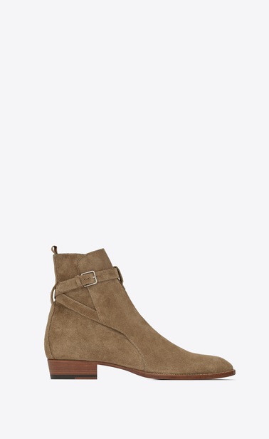Wyatt 30 Jodphur Boot aus beigem Wildleder